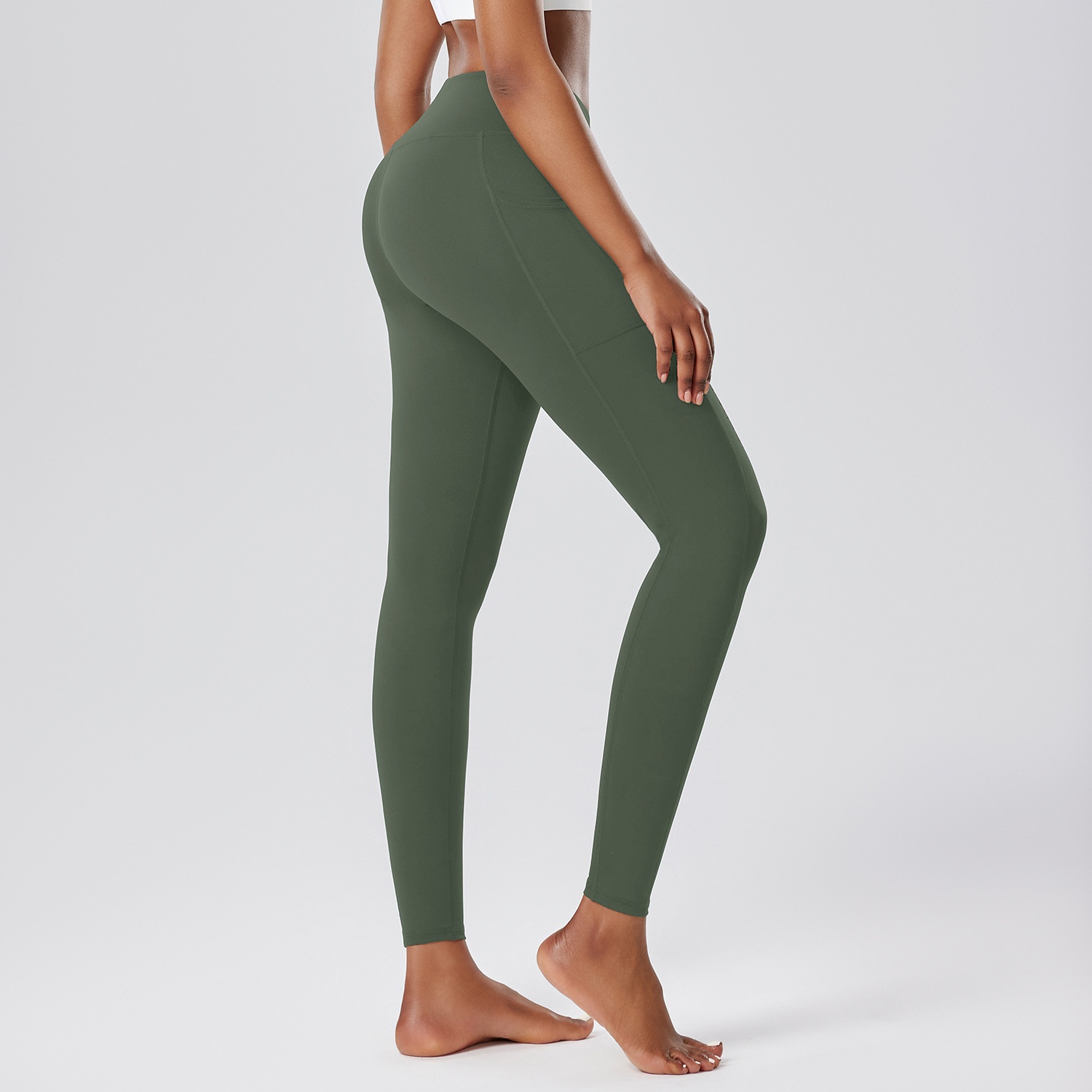 001 Cross-Border Sports Fitness Leggings Yoga Running Base Layer Pants Women Naked Feel Soft And Smooth_voghion.com