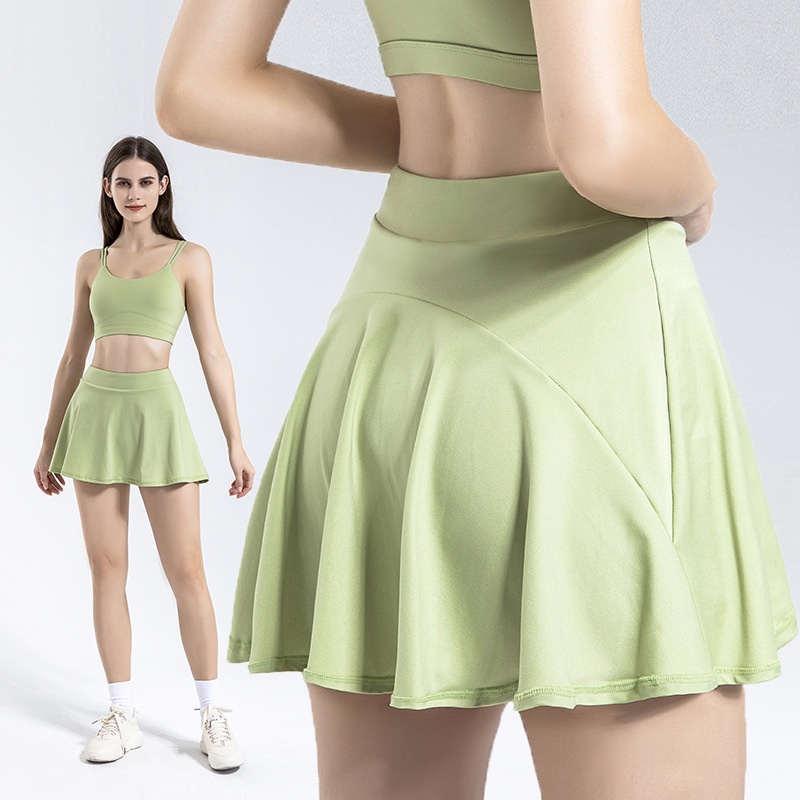 001 Strój do jogi, biustonosz sportowy, zestaw do biegania, fitness, tenis, spódnica, spodnie, spodnie, damskie, transgraniczne_voghion.com