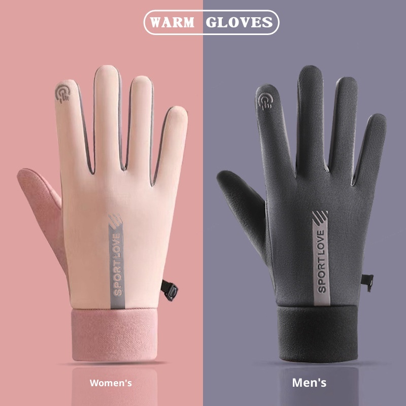 ActiveGo Gloves For Men Women, Touchscreen Compatible, Autumn And Winter, Cycling, Electric Bike, Waterproof, Fleece-Lined,_voghion.com