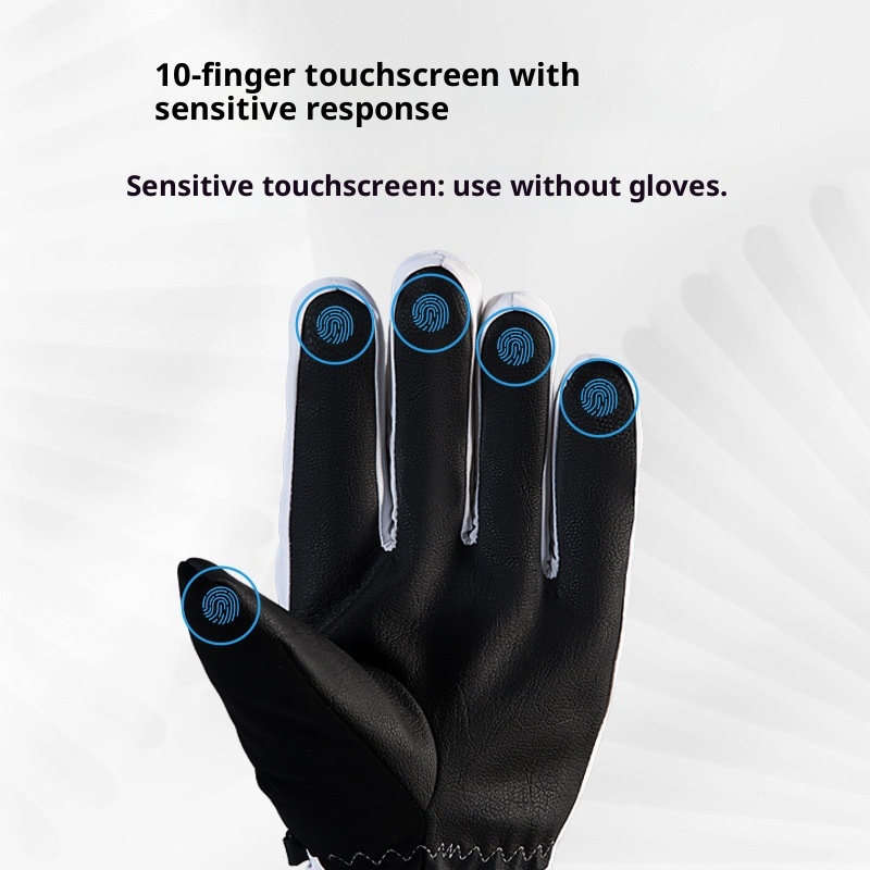 ActiveGo Dropshipping Ski Gloves For Men And Women, Thickened Windproof Cycling Outdoor Touchscreen Five-Finger Snowboarding_voghion.com