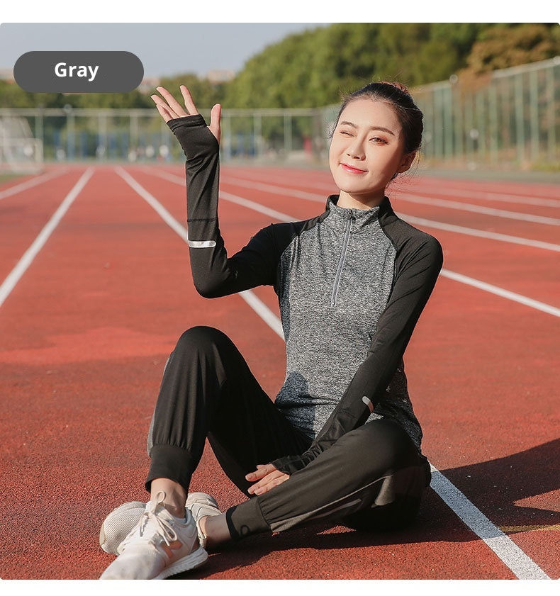 001 Top sportivo taglie forti per donne formose 100 kg Abbigliamento fitness da corsa da donna Autunno leggermente coprente Asciugatura rapida_voghion.com