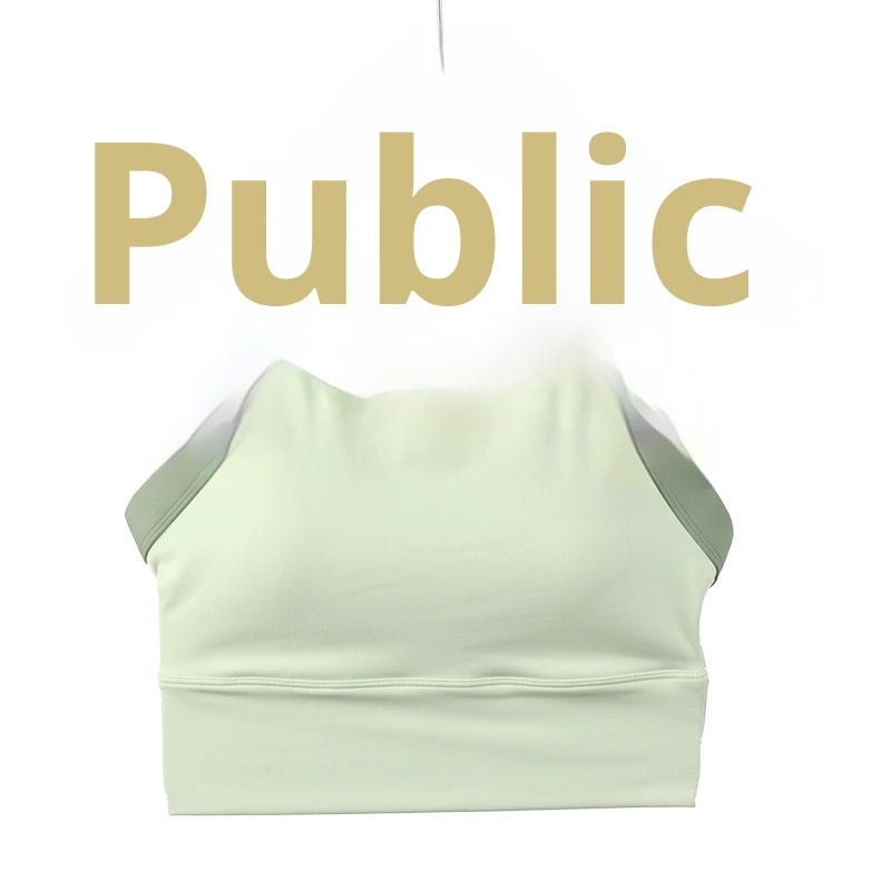 001 Farbblock-Sportset mit Cross-Design, Laufweste, High-Intensity-Yogaweste, Pilates-Fitnessweste mit integriertem Cup, schöne Rückenpartie_voghion.com