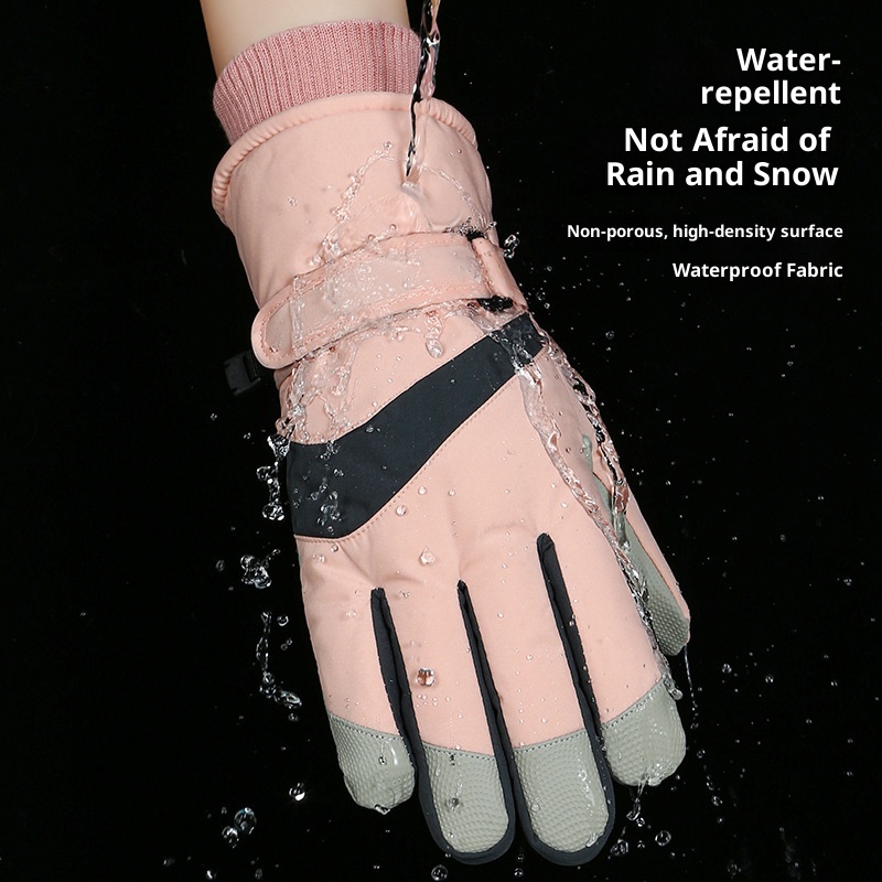 Guanti da sci ActiveGo per uomo e donna, per coppie, invernali, in caldo cotone, spessi, per bici elettrica, antivento, impermeabili, per esterni_voghion.com