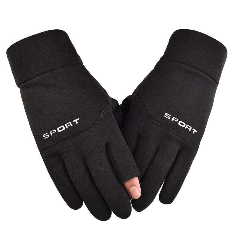 ActiveGo Outdoor Cycling Gloves Men And Women, Winter Fleece-Lined, Warm, Touchscreen, Non-Slip, For Cycling, Mountaineering,_voghion.com