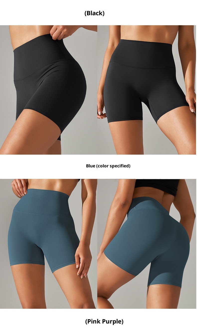 001 En stock, vente directe en gros, effet seconde peau, pantalon de yoga moulant trois-quarts, taille haute, effet pêche, double face brossé, coupe slim, effet pêche._voghion.com