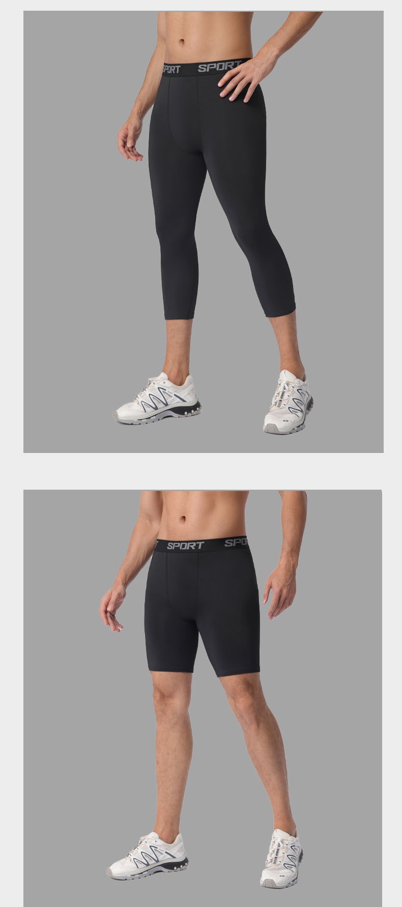 001 Pantaloni attillati da basket ad asciugatura rapida, da corsa e da yoga, da uomo, Cross-Border Spor, elastici e a compressione_voghion.com