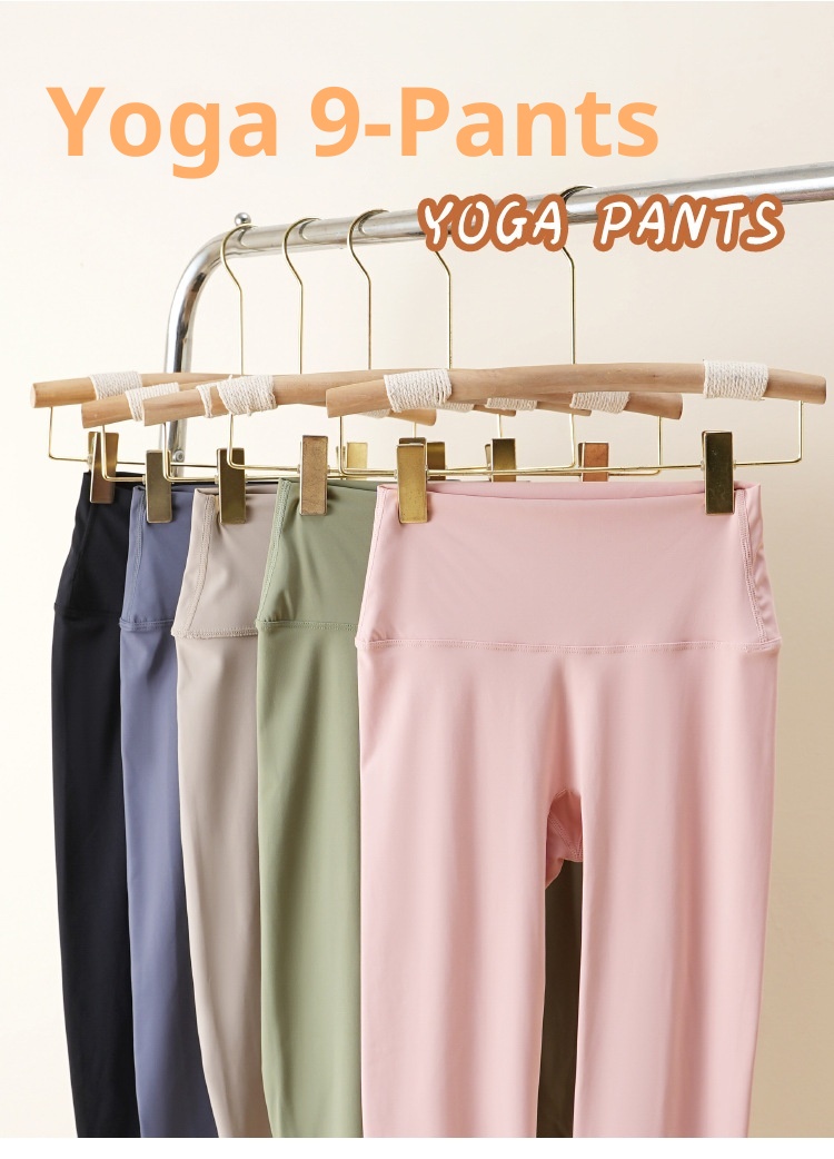 Legging de yoga Lulu Style couleur crème pour femme, effet seconde peau, taille haute, effet push-up, vêtement de sport moulant, sous-vêtement technique, séchage rapide_voghion.com
