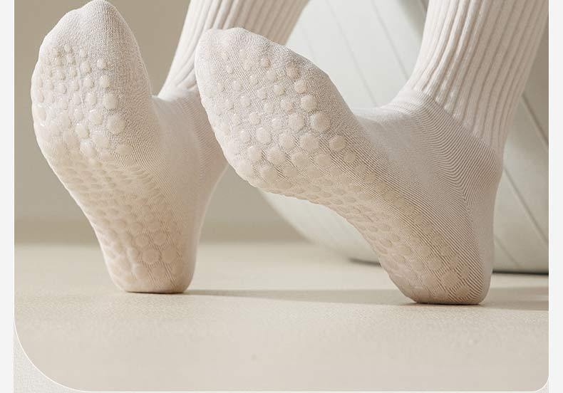Chaussettes longues mi-mollet en coton antidérapant pour femme, idéales pour le sport, le fitness, le yoga et le pilates, automne-hiver. Pantalon requin._voghion.com