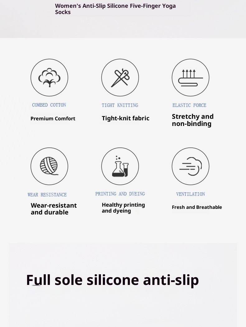 001 Manufacturer New Product Wholesale Autumn Winter Yoga Professional Non-Slip Open Five-Toe Bodhi Split Toe Floor Socks_voghion.com