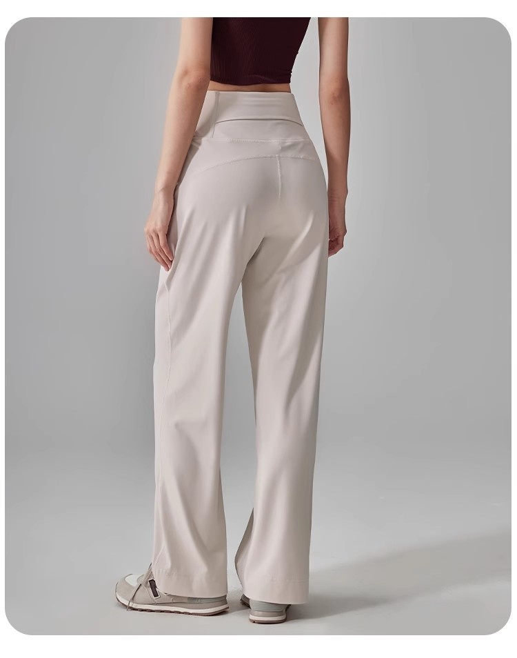 001 Loose Breathable Straight-Leg Draped Spor For Women High Waist Slimming Pilates Running Training Yoga Fitness Long_voghion.com