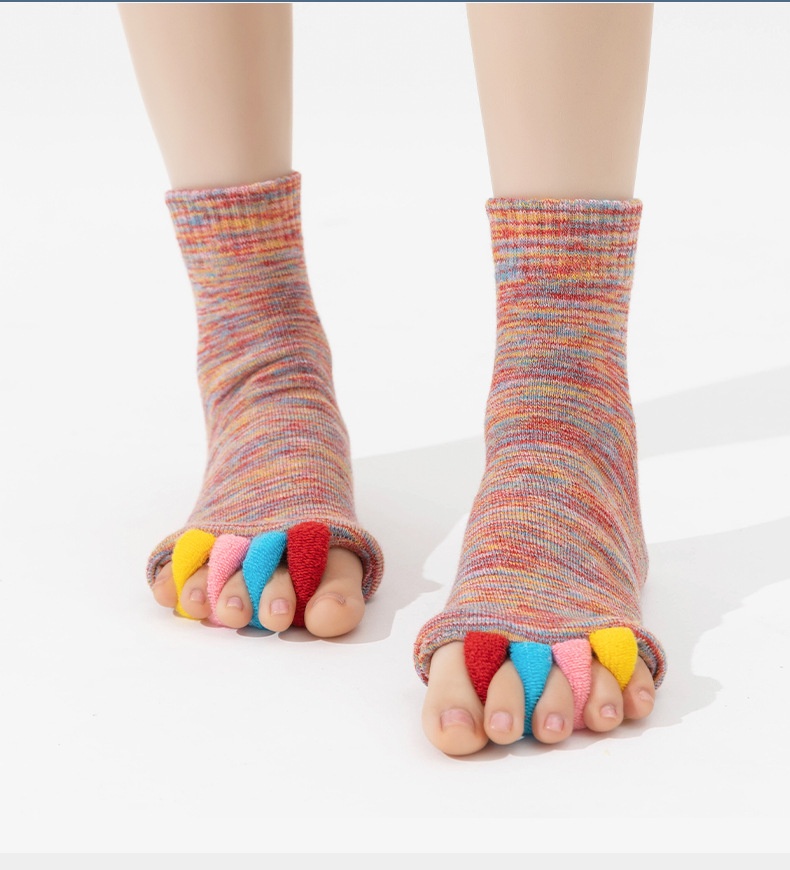 001 Cross-Border Japanese And Korean Style Separator Yoga For Women, Open Toe Socks, Corrective Thumb Valgus Five-Toe Socks_voghion.com
