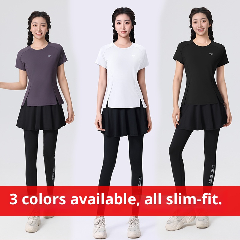 001 2025 Nuovo Yoga Pilates Training Wear Mattina Asciugatura Rapida Fitness Sport Magliette a Maniche Corte Donna_voghion.com