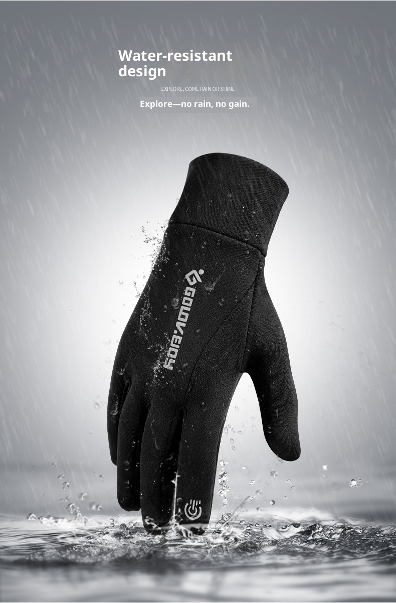 Guanti da moto elettrica antiscivolo ActiveGo Witer Warm Cycling Outdoor Sports Skiig Cold-Proof Touchscree Fleece-Lied_voghion.com