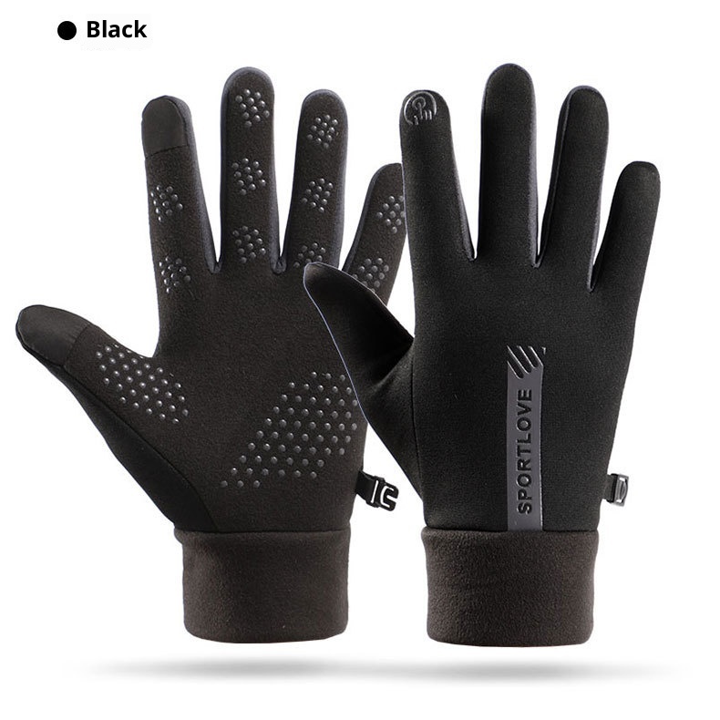 Gants d'extérieur chauds ActiveGo pour hommes et femmes, coupe-vent, imperméables, d'hiver, en velours antidérapant et tactile pour la moto_voghion.com