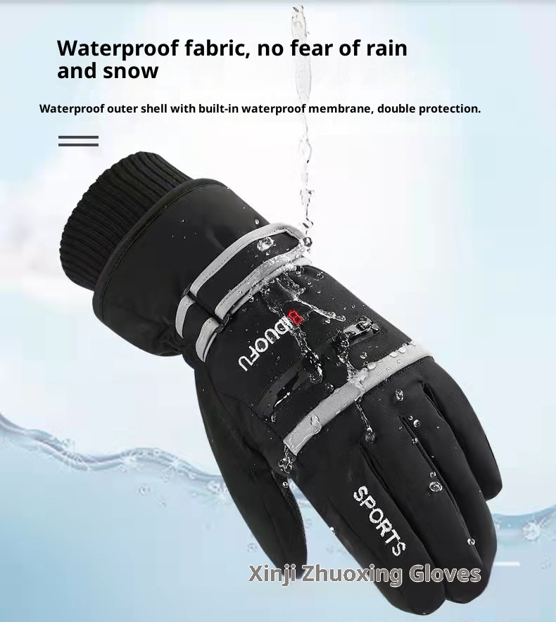 ActiveGo Cotton Gloves For Men And Women, Winter Warm Fleece-Lined Thickened Cycling Motorcycle Touchscreen Skiing Mountaineering_voghion.com