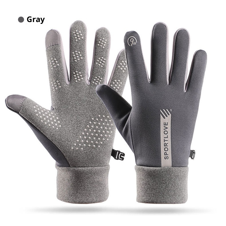 Gants d'extérieur chauds ActiveGo pour hommes et femmes, coupe-vent, imperméables, d'hiver, en velours antidérapant et tactile pour la moto_voghion.com