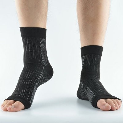001 001 Calzini sportivi unisex per yoga, con punta aperta, maniche a compressione, protezione per i piedi nudi_voghion.com