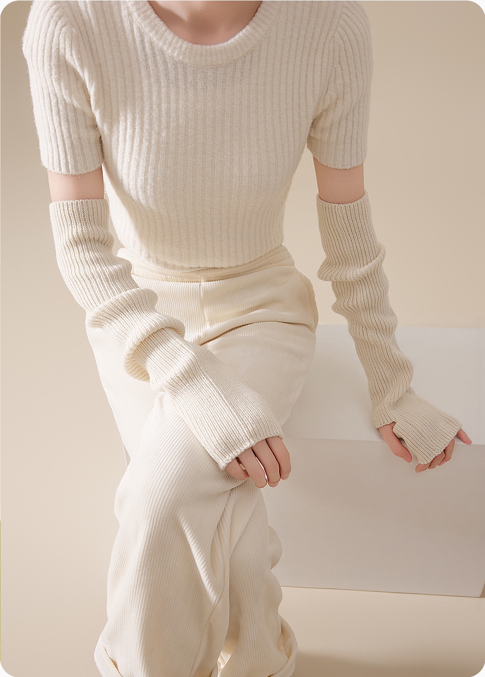 001 Calzini in pile autunno inverno coppia con pantaloni da yoga versatili da donna calzini dritti snellenti senza piede coprigambe lavorati a maglia_voghion.com