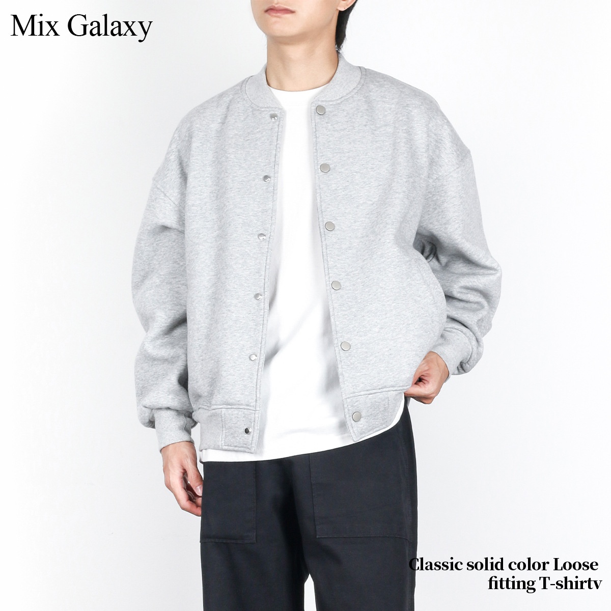 ActiveGo ActiveGo MIX Men's Clothing 2025 Autumn Winter Fleece Solid Color Baseball American Retro Trendy Brand Flight Jacket Fog Coat Top_voghion.com