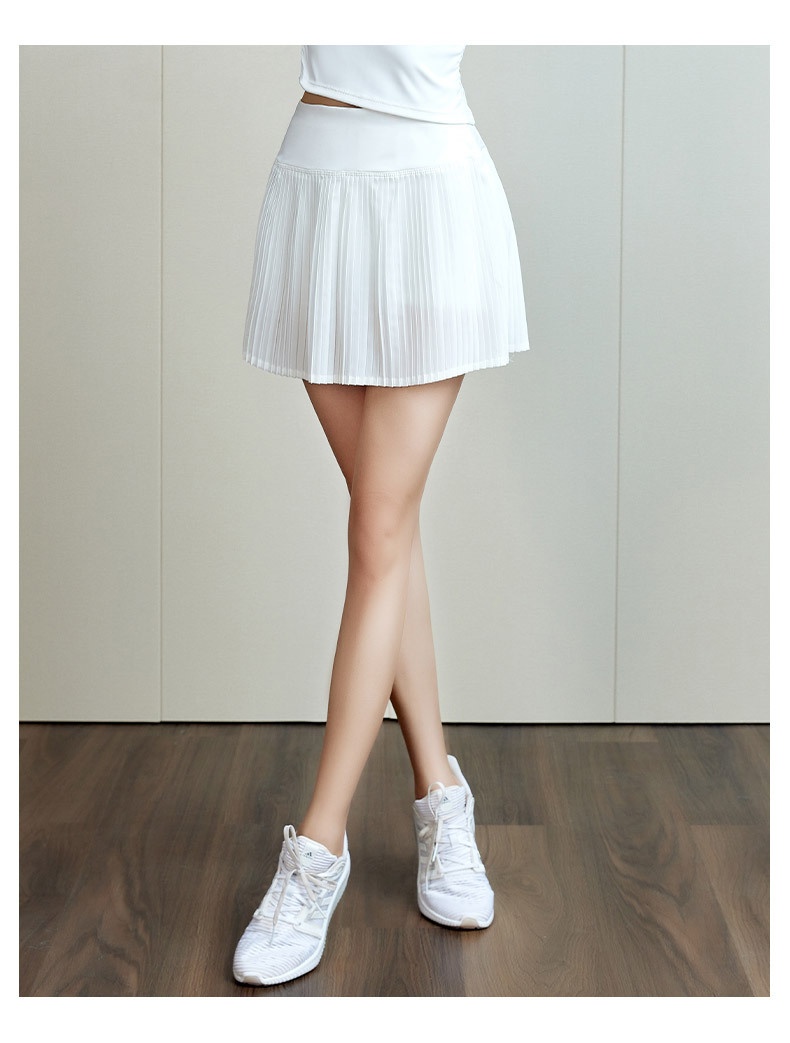 001 Gonna plissettata da donna, primavera estate, dimagrante, fitness, allenamento, corsa, pantaloni da yoga traspiranti ad asciugatura rapida con interno_voghion.com