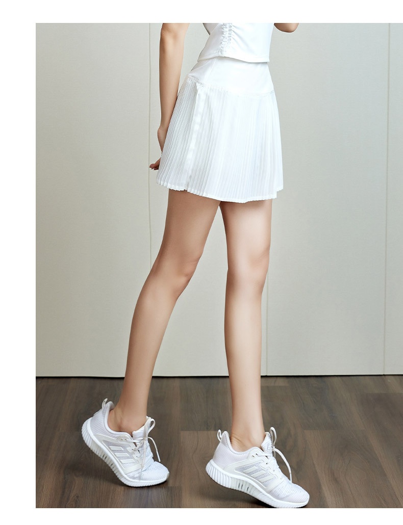 001 Gonna plissettata da donna, primavera estate, dimagrante, fitness, allenamento, corsa, pantaloni da yoga traspiranti ad asciugatura rapida con interno_voghion.com