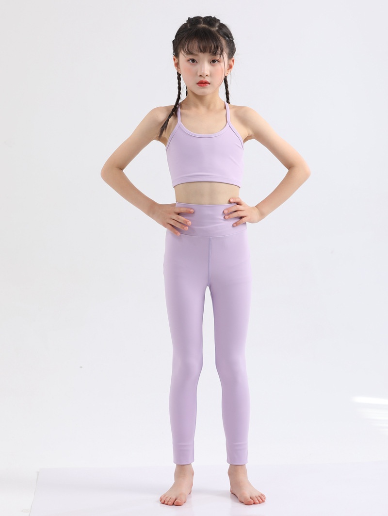 001 Hochwertiges Nylon-Yoga-Outfit für Mädchen – federleichter Tragekomfort, schnelltrocknendes Sporttop, Baselayer_voghion.com