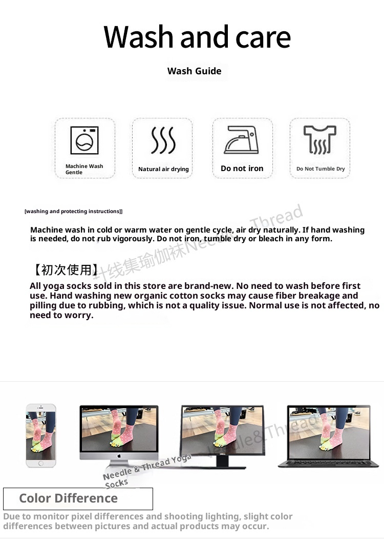 001 Calzini da yoga in cotone a cinque dita per donna, a metà polpaccio, autunno e inverno, nuovi separatori dita in gomma stampati con cartoni animati sportivi_voghion.com