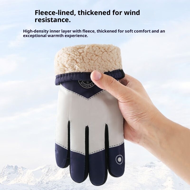 ActiveGo 2024 Nieuwe Winter Ski Touchscreen Heren en Dames Elektrische Fiets Fleece Gevoerde Warme Dikke Outdoor Rijhandschoenen_voghion.com