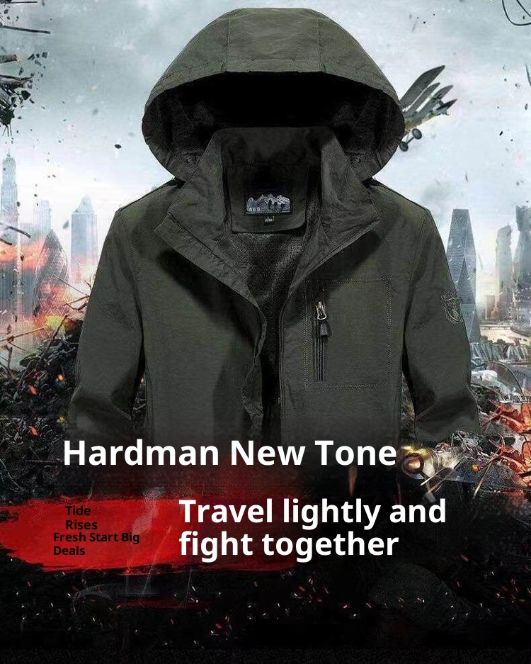 ActiveGo ActiveGo Europeo Americano Transfrontaliero 2025 Primavera e Autunno Nuovo Stile Uomo di Mezza Età Versatile Casual Impermeabile All'Aperto_voghion.com