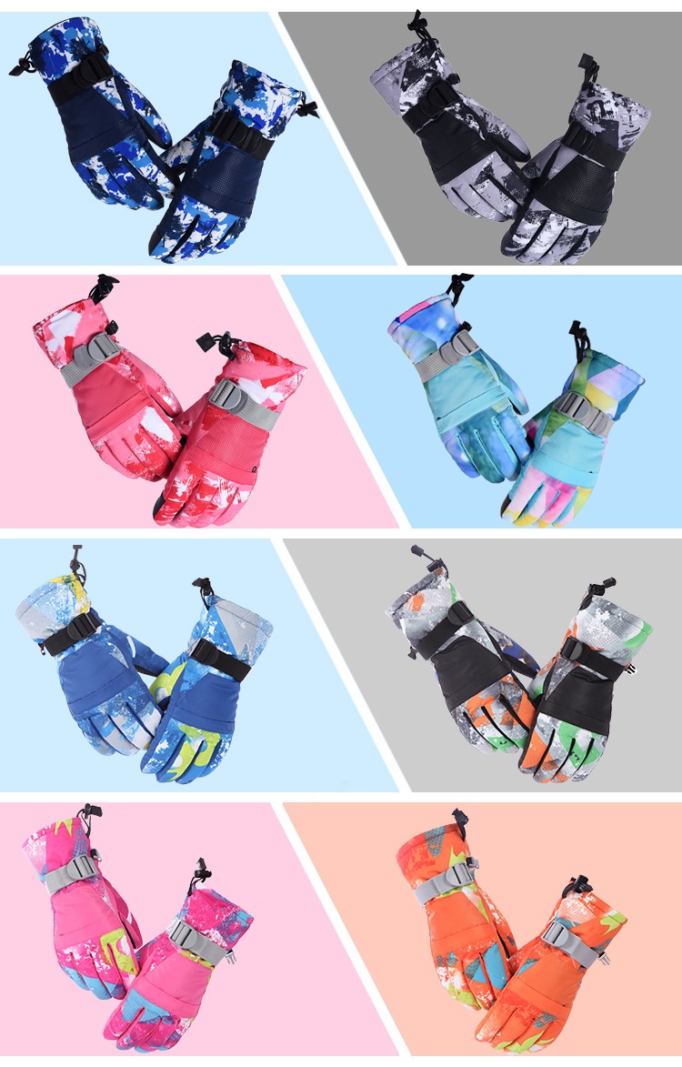 ActiveGo Parent-Child Winter Warm Ski Gloves Waterproof Cold-Proof Fleece-Lined Thickened Touchscreen Outdoor Hiking Cycling_voghion.com