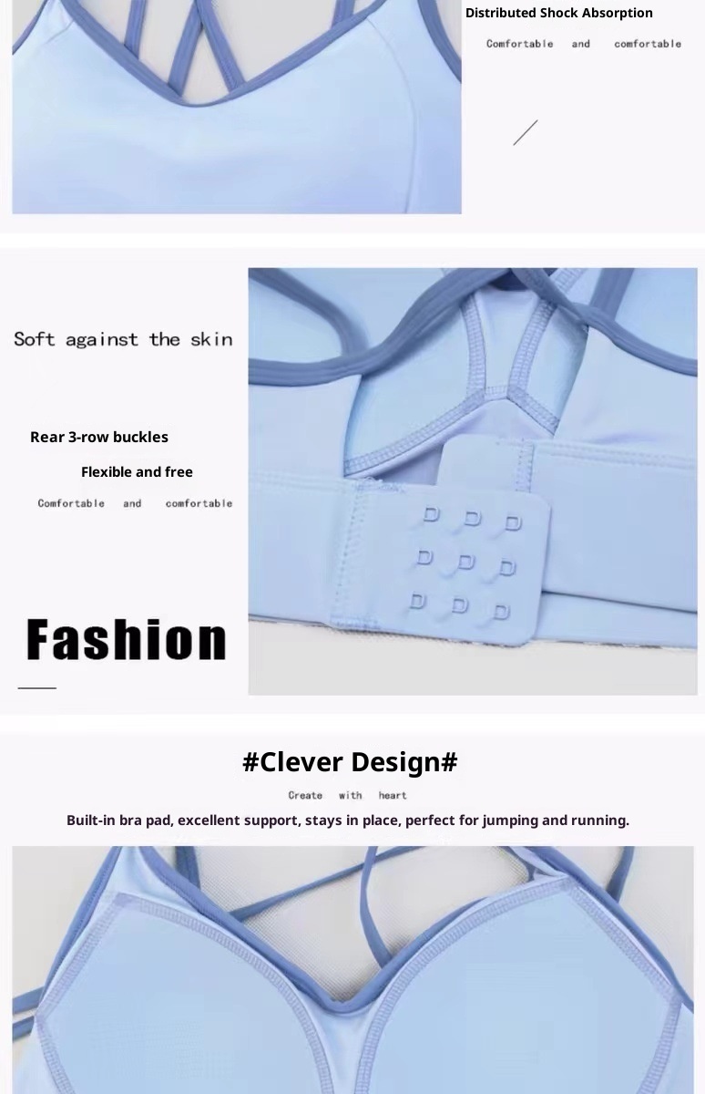 Top deportivo push-up para mujer, resistente a impactos, ideal para correr, entrenar y hacer ejercicio. Diseño de espalda de una pieza tipo top tipo sujetador deportivo para yoga._voghion.com