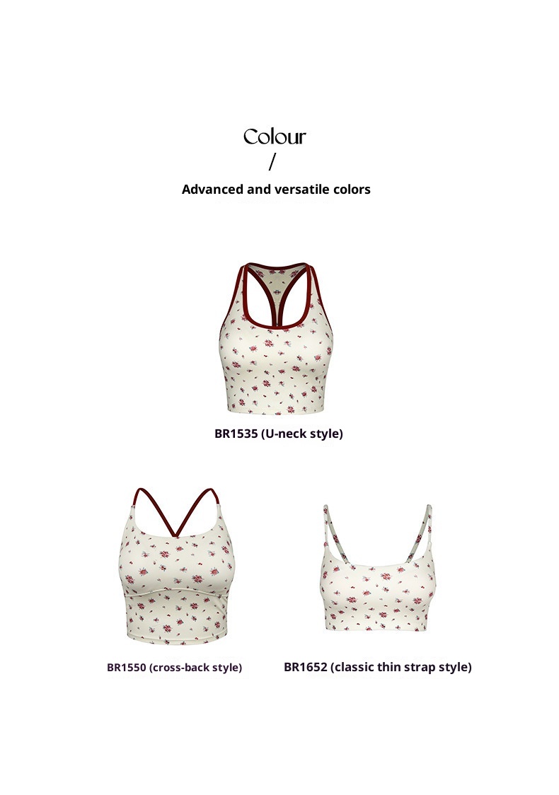 001 Zhouyou New Yoga Wea Fo Women Reto Floal Spots Camisole Vest Fitness Outewea Innewea Slim Fit Slimming_voghion.com