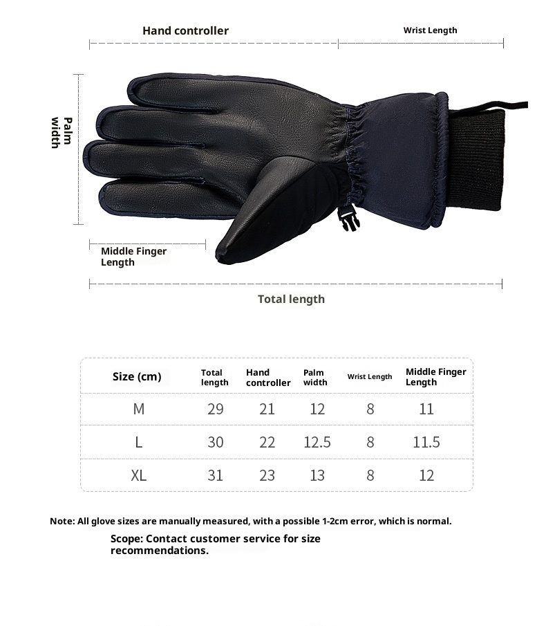 ActiveGo Dropshipping Ski Gloves For Men And Women, Thickened Windproof Cycling Outdoor Touchscreen Five-Finger Snowboarding_voghion.com