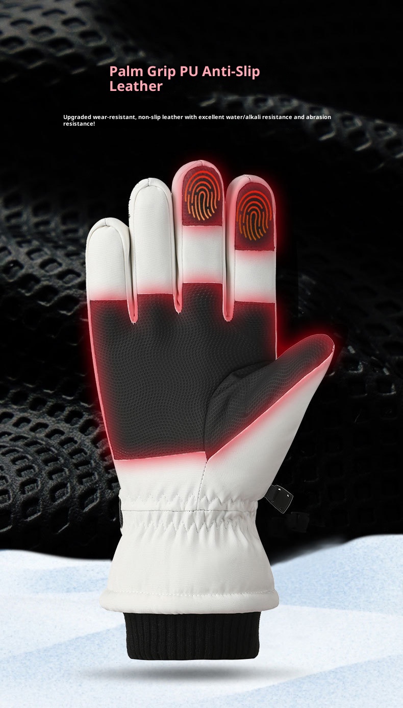 ActiveGo Ski X8 Unisex Windproof Waterproof Outdoor Cycling Motorcycle Winter Fleece Lined Thickened Warm Finger-separated Gloves_voghion.com