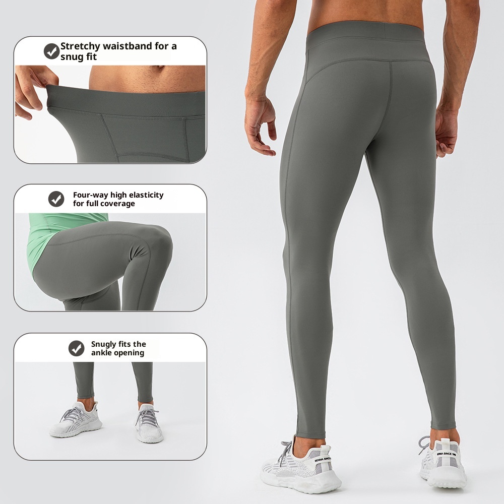 Pantaloni sportivi da corsa ad asciugatura rapida, traspiranti e aderenti, ad alta elasticità, da uomo, della serie Breathing, modello Naked Feel, 001, 31341_voghion.com