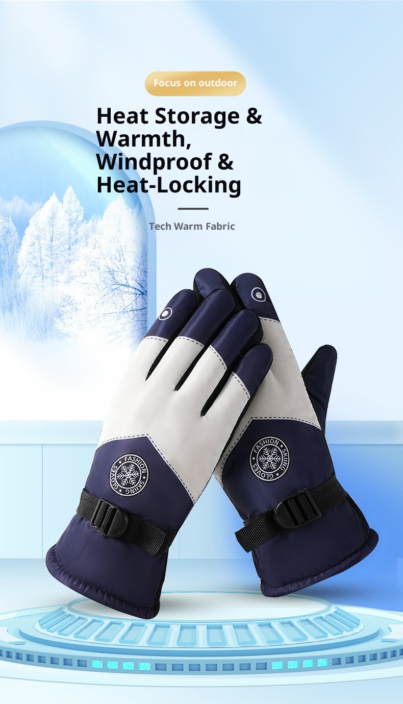 ActiveGo 24 Autumn Winter Anti-Slip Warm Gloves Outdoor Cycling New Ski Windproof Waterproof Cold-Proof Versatile Touchscreen_voghion.com