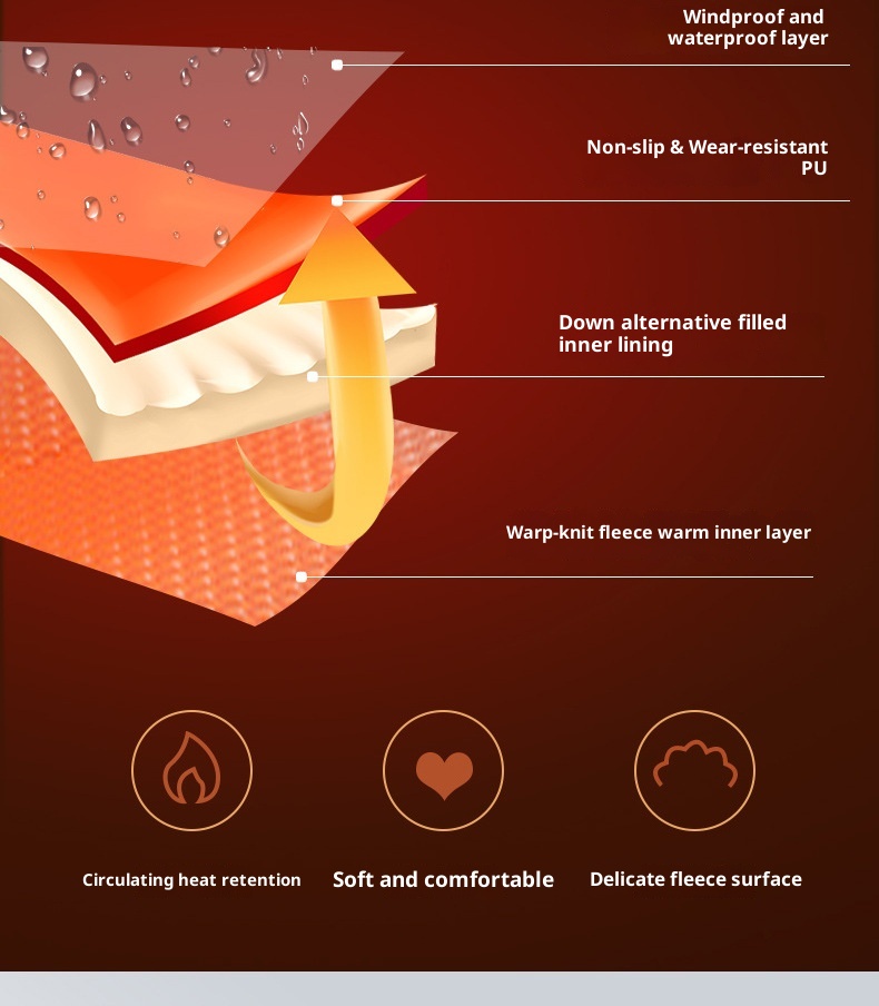 ActiveGo Dropshipping Ski Gloves For Men And Women, Thickened Windproof Cycling Outdoor Touchscreen Five-Finger Snowboarding_voghion.com