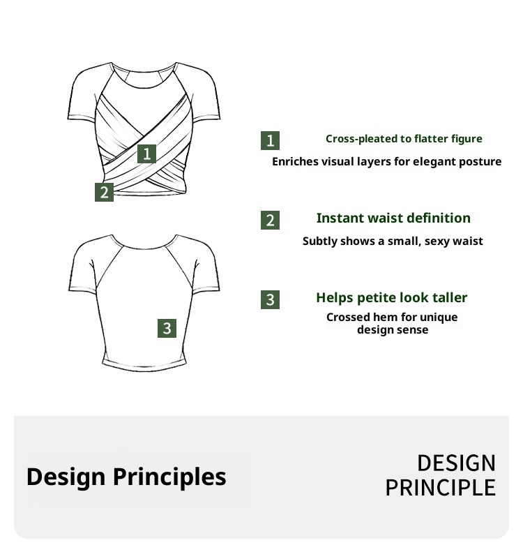 001 Summer Thin Padded Short Sleeve T-Shirt Running Sports Slim Cross Top Yoga Breathable Quick-Dry Fitness Clothing_voghion.com