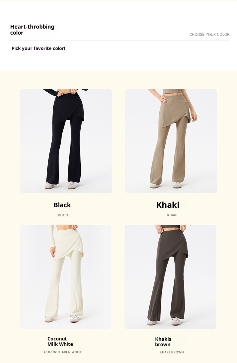 Ensemble deux pièces 001 pour femme : jupe évasée taille haute amincissante pour le sport en extérieur, le fitness, le Pilates et le yoga._voghion.com