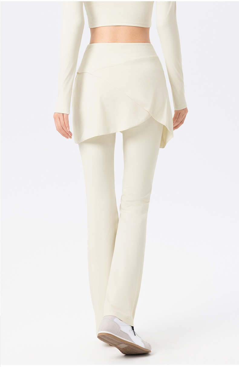 Ensemble deux pièces 001 pour femme : jupe évasée taille haute amincissante pour le sport en extérieur, le fitness, le Pilates et le yoga._voghion.com