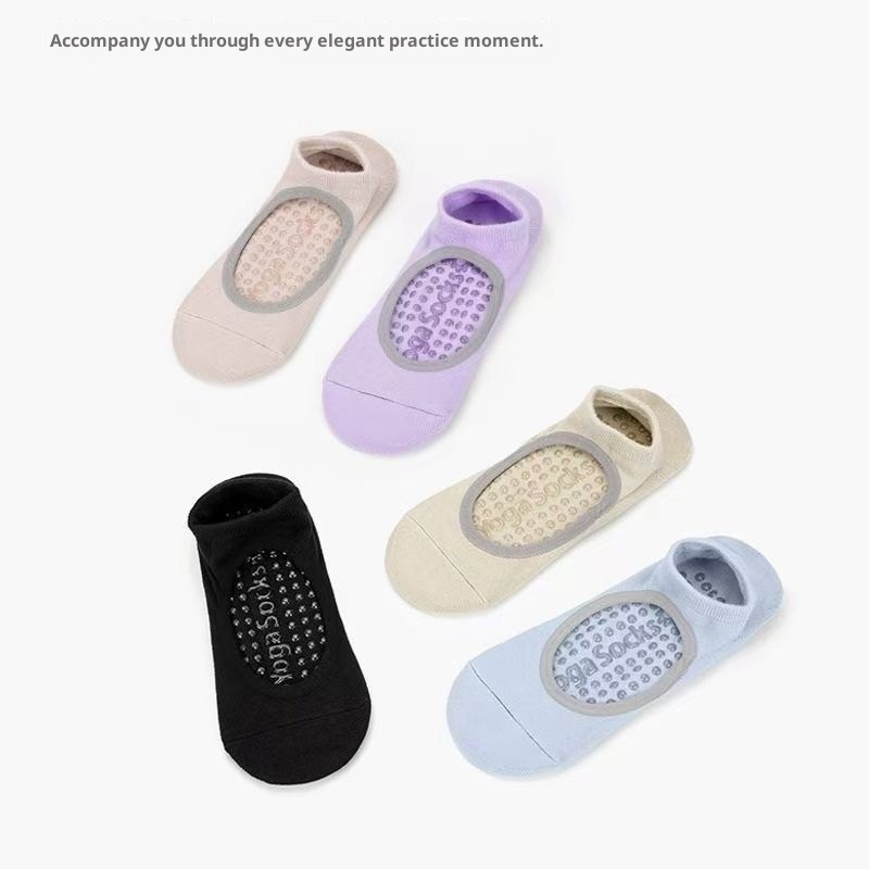 001 Professionelle Yoga-Socken für Damen, Boot, Frühling/Sommer, rutschfest, Pilates-Anfänger-Socken für den Innenbereich, Fitness- und Tanzsocken_voghion.com