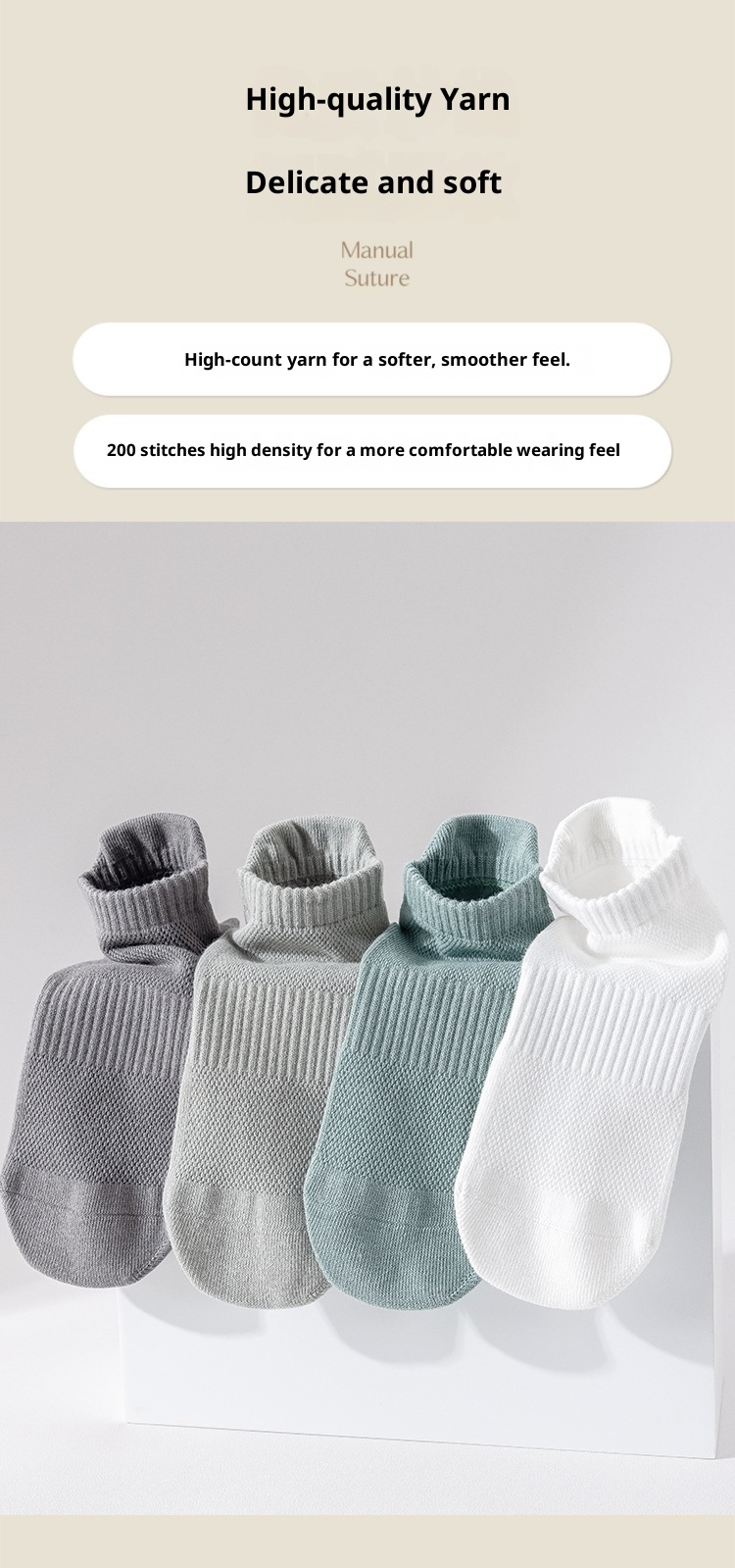 001 Yoga Men Professional Non-Slip Pilates Seamless Short Running Solid Color Cotton Yarn Sports Floor Socks_voghion.com