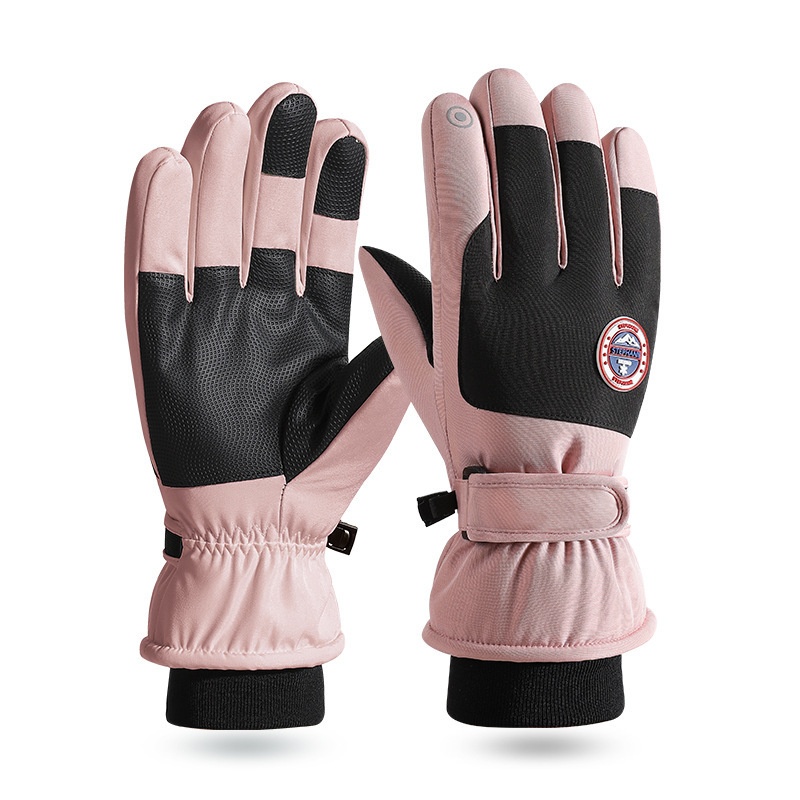 ActiveGo Ski Couple Gloves For Men And Women, Winter Fleece-Lined Thickened Touchscreen Outdoor Riding Electric Bike Windproof_voghion.com