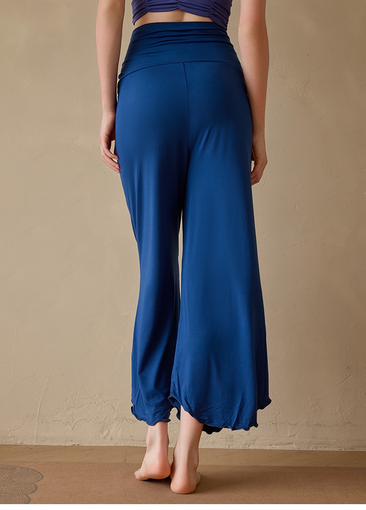 001 New Air Loose Yoga Inner View Flow Spring Summer Meditation Wide Leg Pilates Nine-point Solid Color Sports Pants_voghion.com