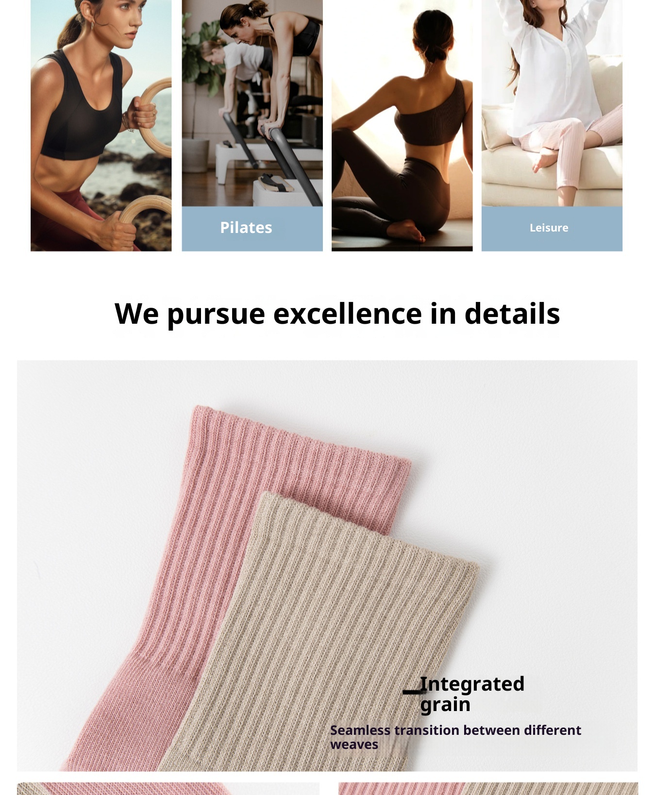 Chaussettes de yoga professionnelles pour femmes, automne et hiver, en silicone antidérapant, idéales pour le sport, le fitness, la danse et le Pilates._voghion.com