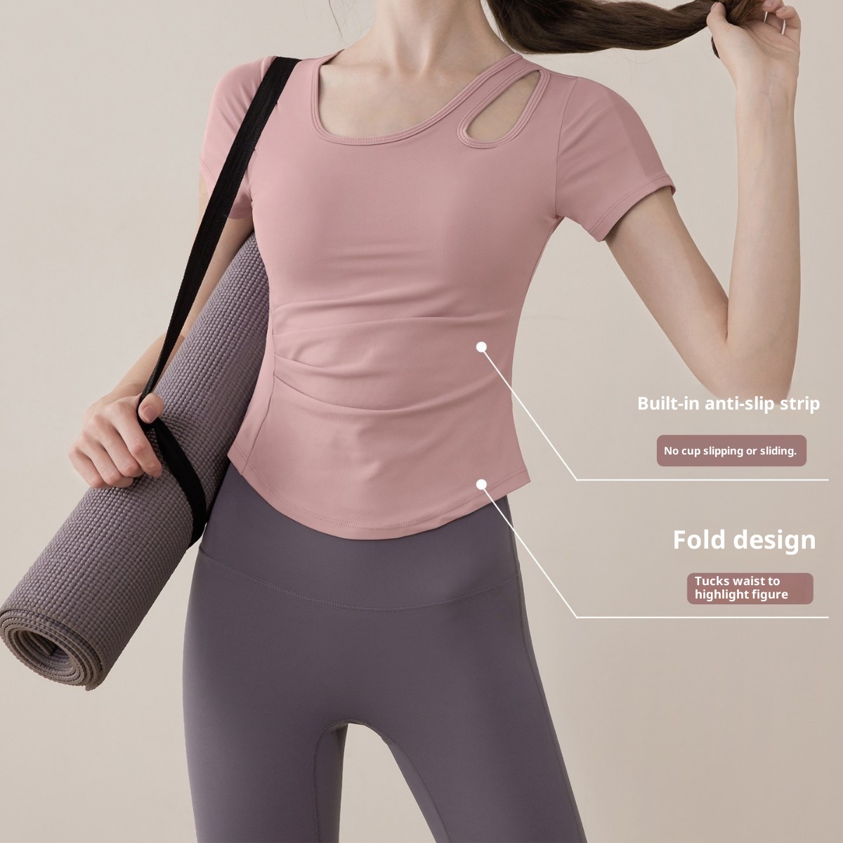 001 Training Advanced Pilates Yoga Abbigliamento fitness da donna Nuovo top sportivo a maniche corte traspirante e confortevole_voghion.com