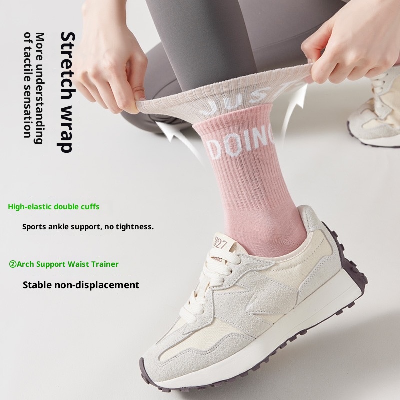 001 001 Yoga pour femmes, legging de sport d'été fin en coton siliconé antidérapant mi-mollet, à porter avec un pantalon Shark, longueur sol_voghion.com