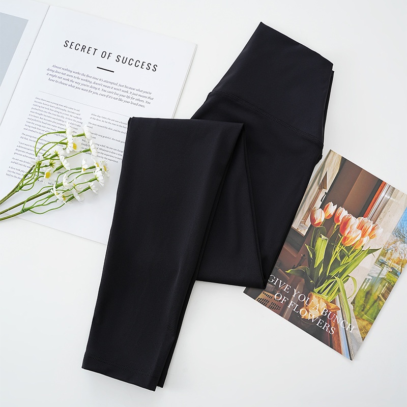 Legging de yoga Lulu Style couleur crème pour femme, effet seconde peau, taille haute, effet push-up, vêtement de sport moulant, sous-vêtement technique, séchage rapide_voghion.com