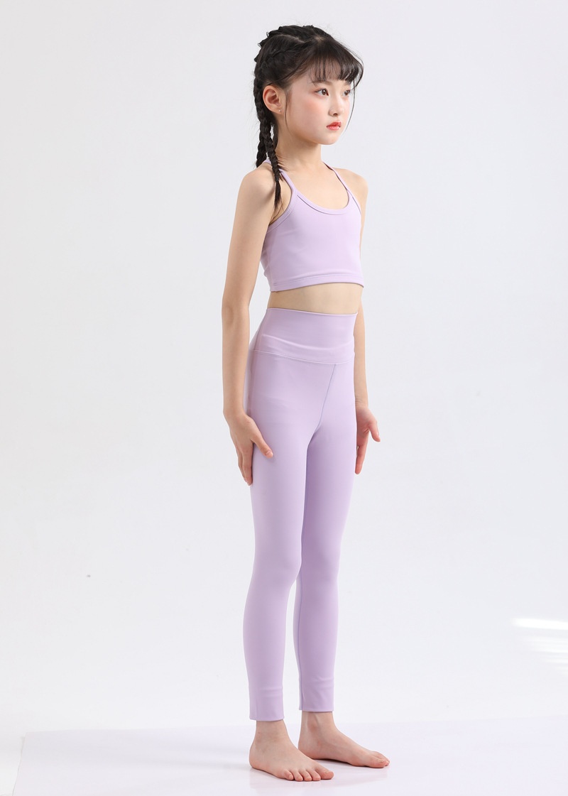 001 Hochwertiges Nylon-Yoga-Outfit für Mädchen – federleichter Tragekomfort, schnelltrocknendes Sporttop, Baselayer_voghion.com