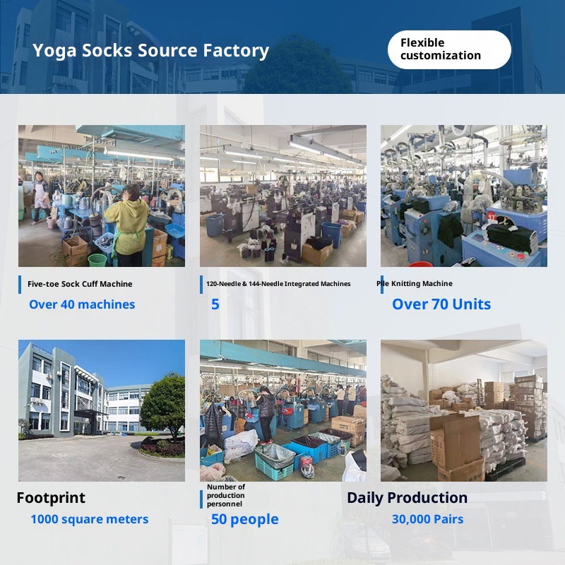 Chaussettes de yoga et de pilates mi-mollet pour femmes, style sport, à dégradé de couleurs, orteils séparés, absorbantes et antidérapantes. Modèle professionnel._voghion.com